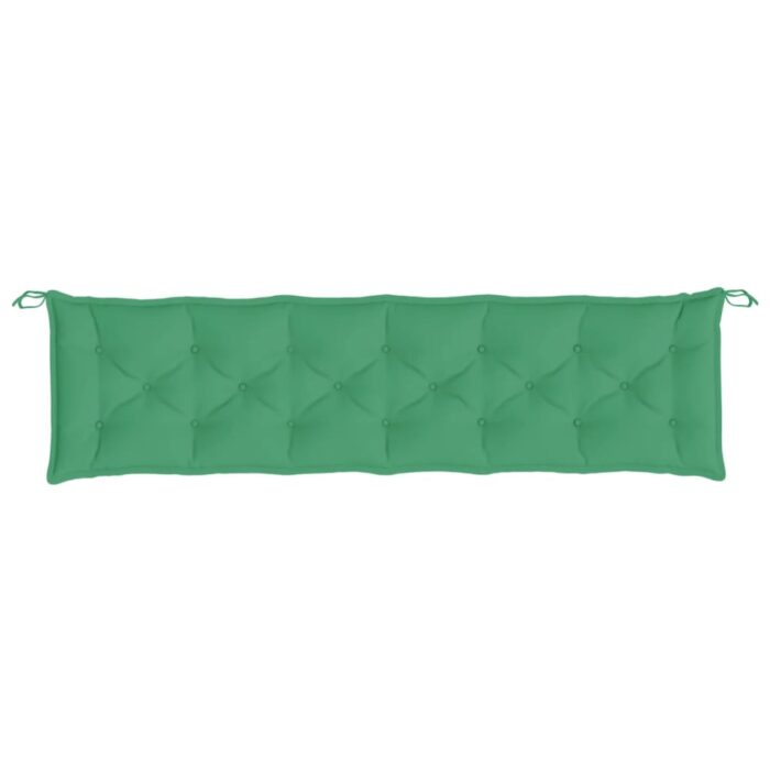 Coussin de banc de jardin vert 200x50x7 cm tissu oxford – Image 2