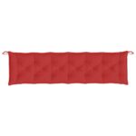 Coussin de banc de jardin rouge 200x50x7 cm tissu oxford – Image 2