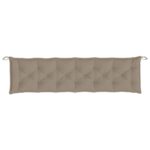 Coussin de banc de jardin taupe 200x50x7 cm tissu oxford – Image 2