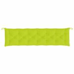 Coussin de banc de jardin vert brillant 200x50x7cm tissu oxford – Image 2