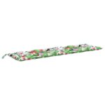 Coussin de banc de jardin multicolore 200x50x7 cm tissu – Image 2