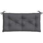 Coussins de banc de jardin lot de 2 anthracite tissu Oxford – Image 3