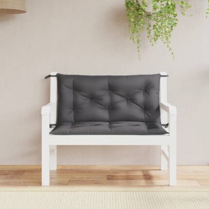 Coussins de banc de jardin lot de 2 anthracite tissu Oxford