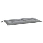 Coussins de banc jardin lot de 2 gris 100x50x7 cm tissu Oxford – Image 2