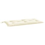 Coussins de banc jardin lot de 2 crème 100x50x7 cm tissu oxford – Image 2