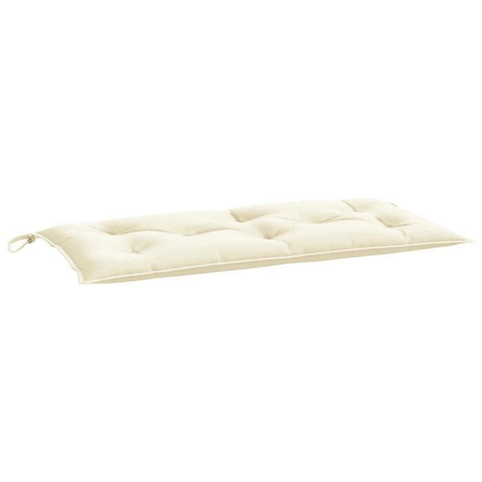 Coussins de banc jardin lot de 2 crème 100x50x7 cm tissu oxford – Image 2