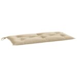 Coussins de banc jardin lot de 2 beige 100x50x7 cm tissu Oxford – Image 2