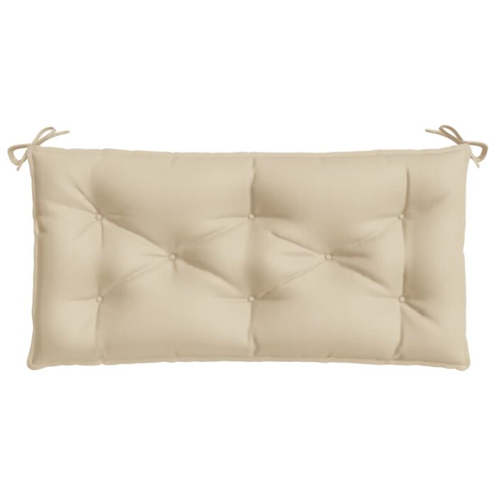 Coussins de banc jardin lot de 2 beige 100x50x7 cm tissu Oxford – Image 3