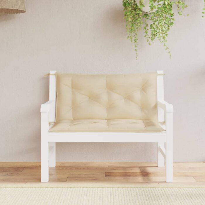 VXL8720845710781_m_en_hd_1.jpg Coussins de banc jardin lot de 2 beige 100x50x7 cm tissu Oxford – Image 1