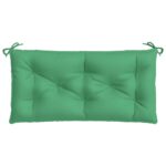 Coussins de banc jardin lot de 2 vert 100x50x7 cm tissu Oxford – Image 3