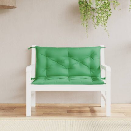 Coussins de banc jardin lot de 2 vert 100x50x7 cm tissu Oxford