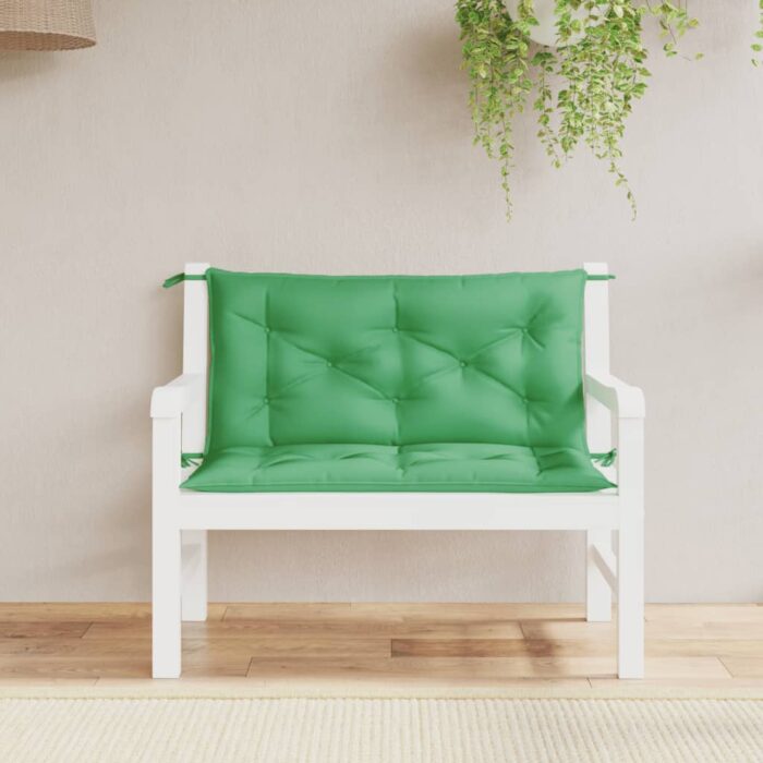 VXL8720845710804_m_en_hd_1.jpg Coussins de banc jardin lot de 2 vert 100x50x7 cm tissu Oxford – Image 1