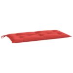 Coussins de banc jardin lot de 2 rouge 100x50x7 cm tissu Oxford – Image 2