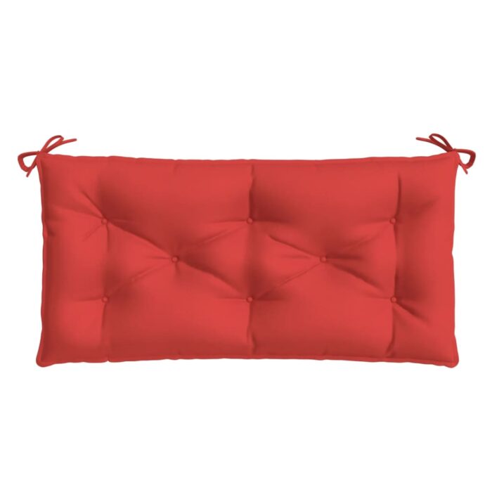 Coussins de banc jardin lot de 2 rouge 100x50x7 cm tissu Oxford – Image 3