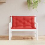 Coussins de banc jardin lot de 2 rouge 100x50x7 cm tissu Oxford