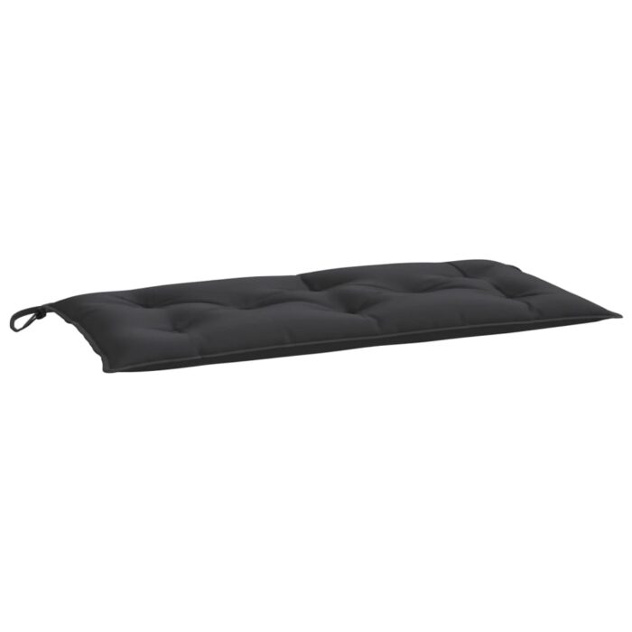 Coussins de banc jardin lot de 2 noir 100x50x7 cm tissu Oxford – Image 2