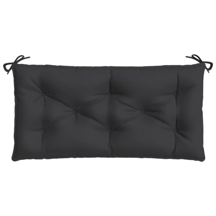 Coussins de banc jardin lot de 2 noir 100x50x7 cm tissu Oxford – Image 3