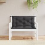 Coussins de banc jardin lot de 2 noir 100x50x7 cm tissu Oxford