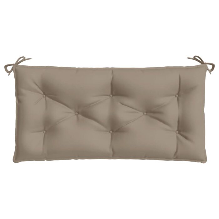 Coussins de banc jardin lot de 2 taupe 100x50x7 cm tissu Oxford – Image 3