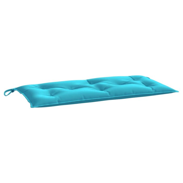 Coussins de banc de jardin lot de 2 turquoise 100x50x7 cm tissu – Image 2