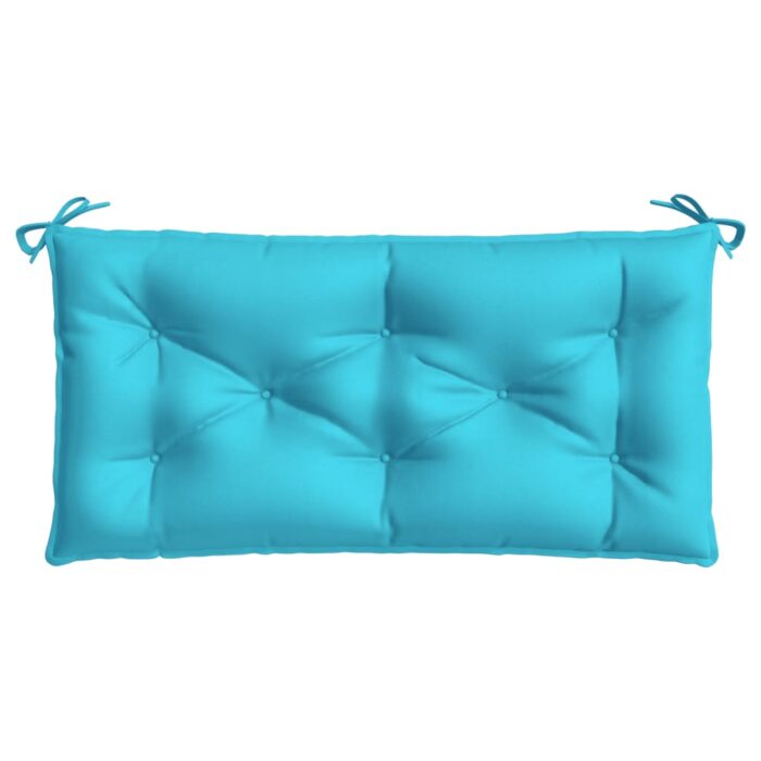 Coussins de banc de jardin lot de 2 turquoise 100x50x7 cm tissu – Image 3