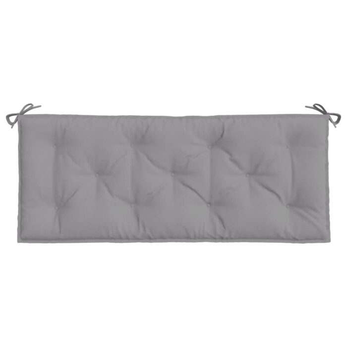 Coussins de banc jardin lot de 2 gris 120x50x7 cm tissu Oxford – Image 3