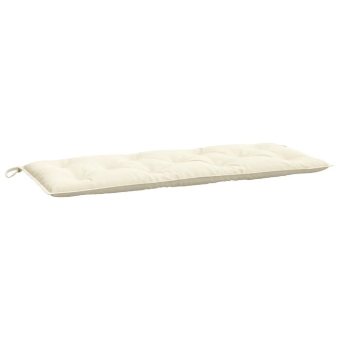 Coussins de banc de jardin lot de 2 blanc crème tissu Oxford – Image 2