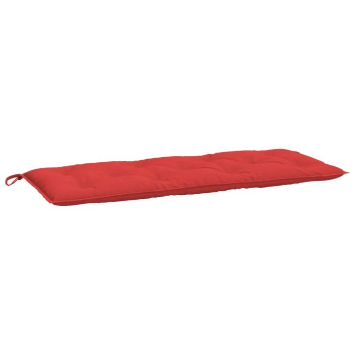 Coussins de banc jardin lot de 2 rouge 120x50x7 cm tissu Oxford – Image 2