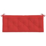 Coussins de banc jardin lot de 2 rouge 120x50x7 cm tissu Oxford – Image 3