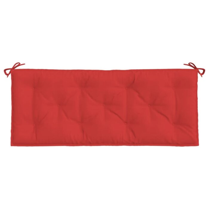 Coussins de banc jardin lot de 2 rouge 120x50x7 cm tissu Oxford – Image 3