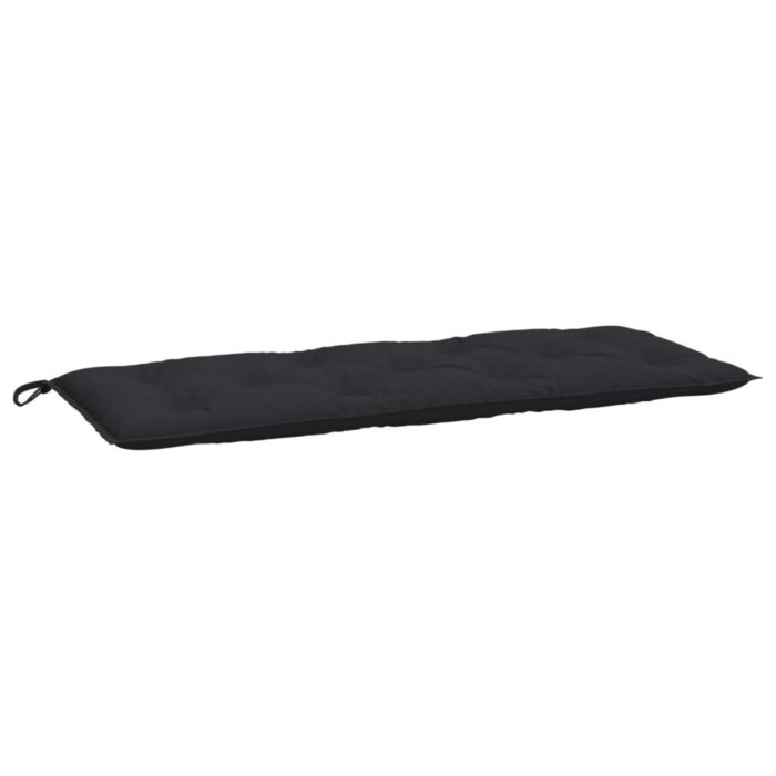Coussins de banc jardin lot de 2 noir 120x50x7 cm tissu Oxford – Image 2