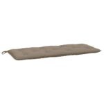 Coussins de banc jardin lot de 2 taupe 120x50x7 cm tissu Oxford – Image 2