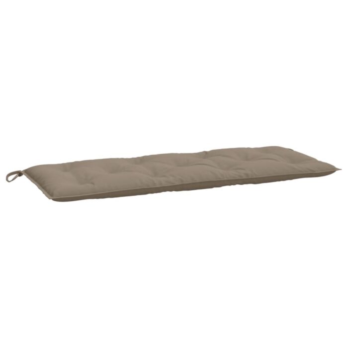 Coussins de banc jardin lot de 2 taupe 120x50x7 cm tissu Oxford – Image 2