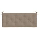 Coussins de banc jardin lot de 2 taupe 120x50x7 cm tissu Oxford – Image 3