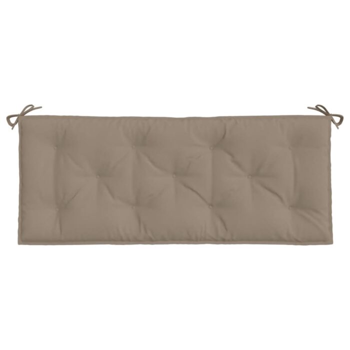 Coussins de banc jardin lot de 2 taupe 120x50x7 cm tissu Oxford – Image 3