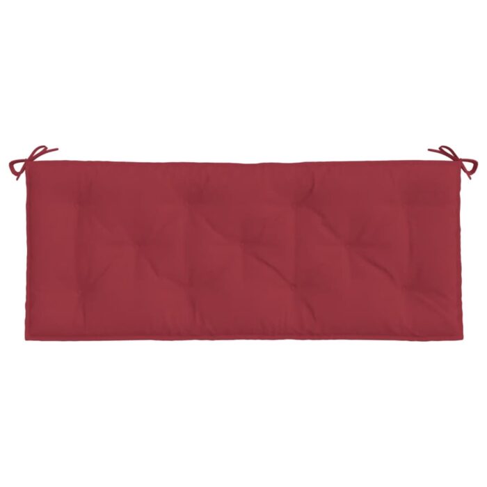 Coussins de banc de jardin lot de 2 rouge bordeaux tissu Oxford – Image 3