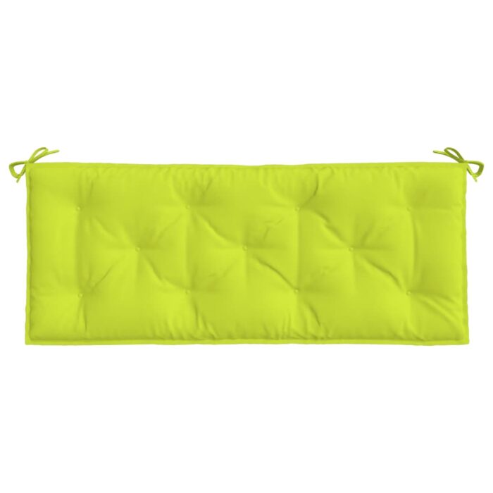 Coussins de banc de jardin lot de 2 vert vif tissu Oxford – Image 3