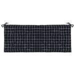 Coussins de banc de jardin lot de 2 carreaux noir 120x50x7 cm – Image 3