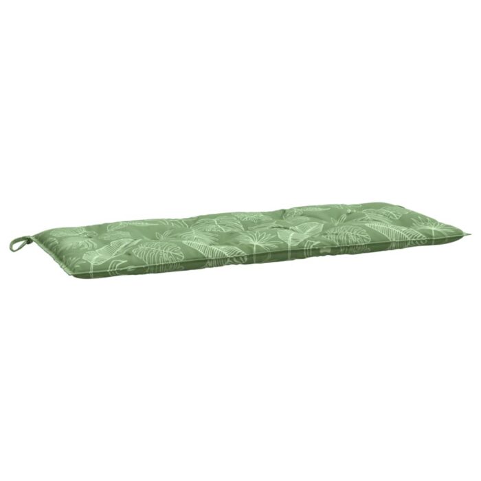 Coussins de banc de jardin lot de 2 motif de feuilles tissu – Image 2