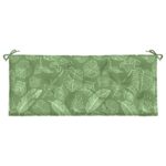 Coussins de banc de jardin lot de 2 motif de feuilles tissu – Image 3