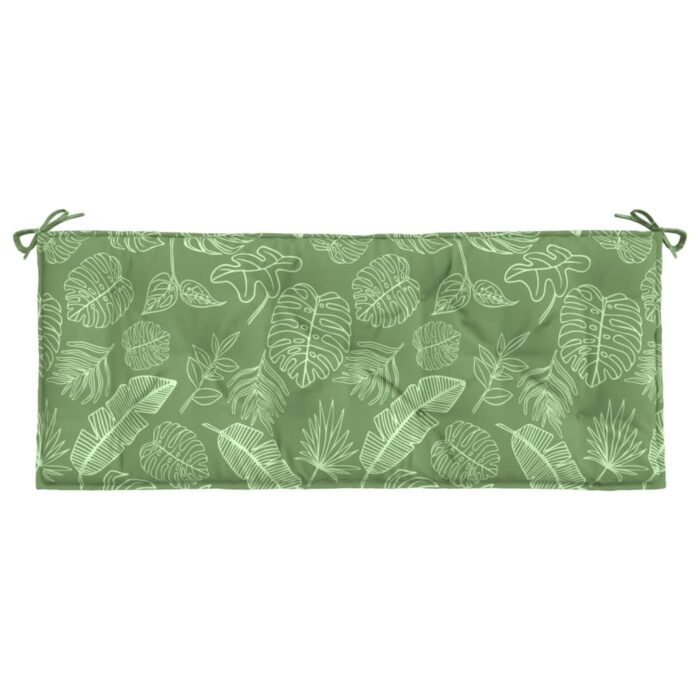 Coussins de banc de jardin lot de 2 motif de feuilles tissu – Image 3