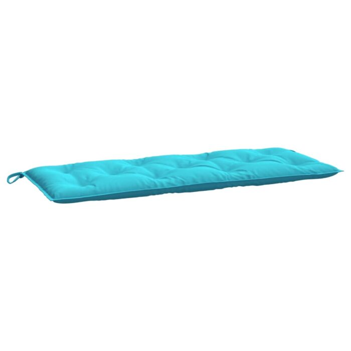Coussins de banc de jardin lot de 2 turquoise 120x50x7 cm tissu – Image 2