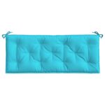 Coussins de banc de jardin lot de 2 turquoise 120x50x7 cm tissu – Image 3
