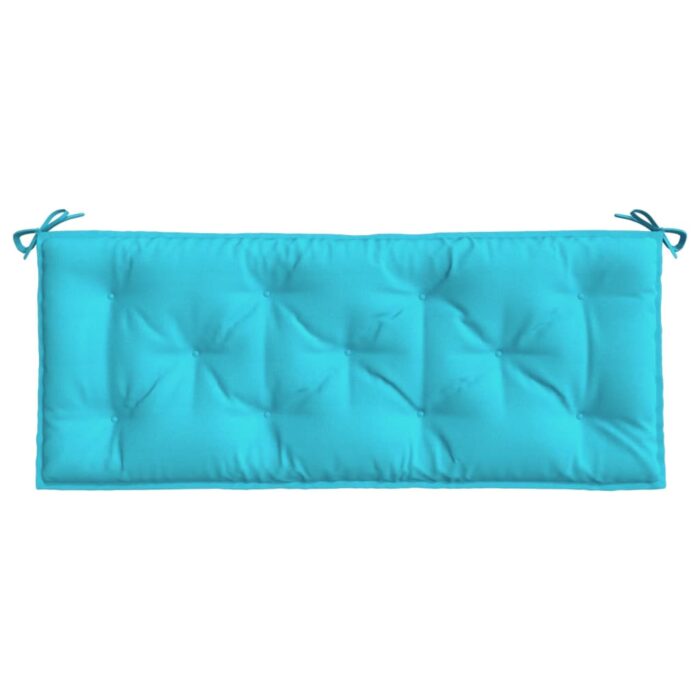 Coussins de banc de jardin lot de 2 turquoise 120x50x7 cm tissu – Image 3
