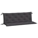 Coussins de banc de jardin lot de 2 anthracite tissu Oxford – Image 3