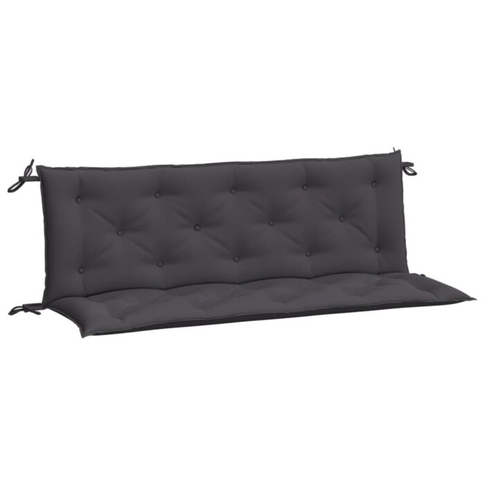 Coussins de banc de jardin lot de 2 anthracite tissu Oxford – Image 3