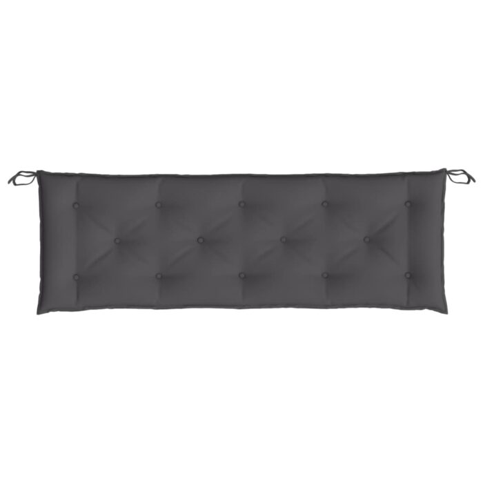 Coussins de banc de jardin lot de 2 anthracite tissu Oxford – Image 4