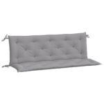 Coussins de banc jardin lot de 2 gris 150x50x7 cm tissu Oxford – Image 3