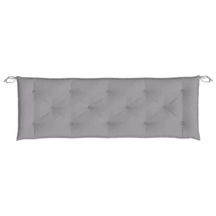 Coussins de banc jardin lot de 2 gris 150x50x7 cm tissu Oxford – Image 4