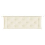 Coussins de banc de jardin lot de 2 blanc crème tissu Oxford – Image 4
